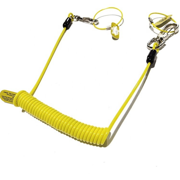 PU Spring Coil Safety Tool Lanyards