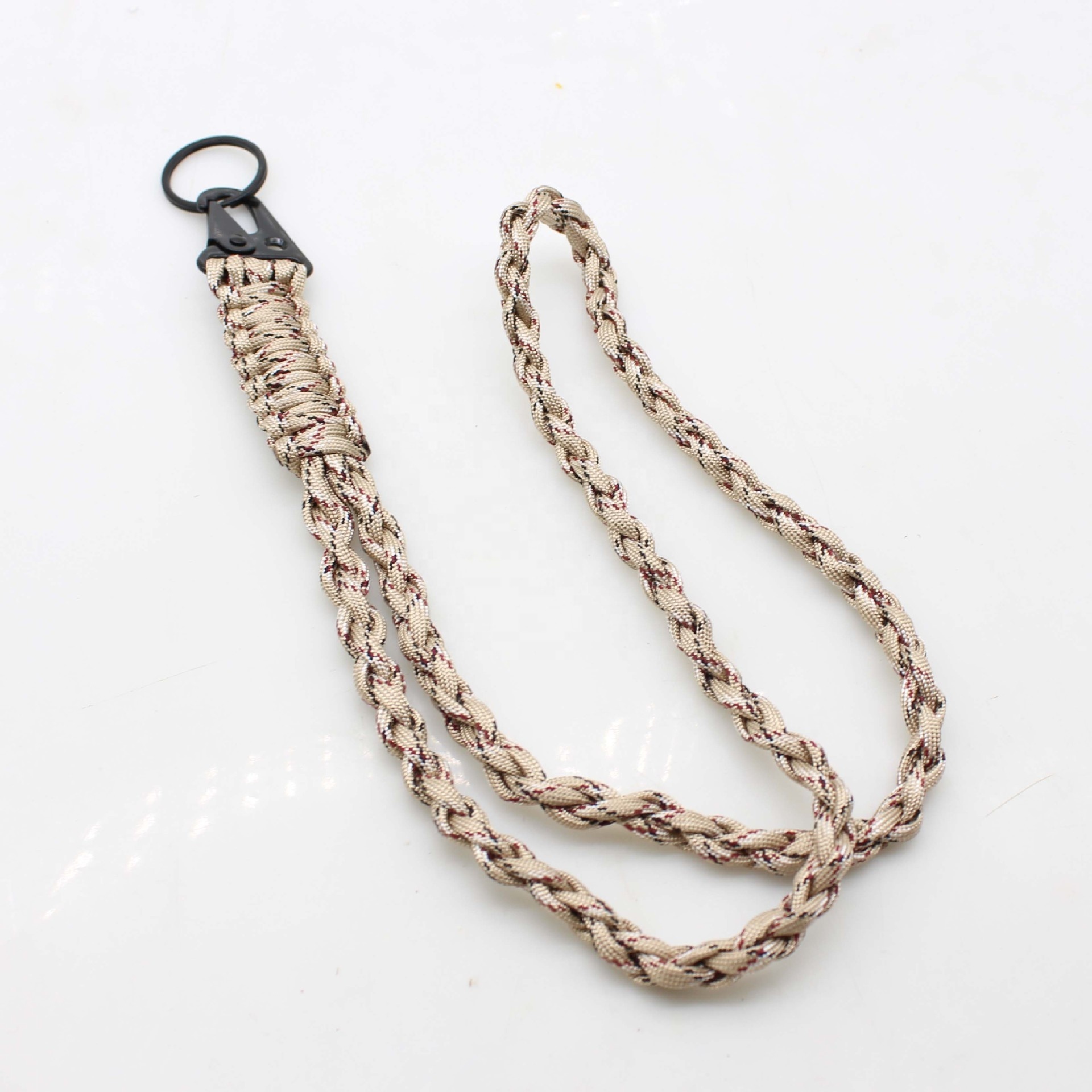 Outdoor Paracord Keychain Lanyard Neck Strap Umbrella Rope Lanyard