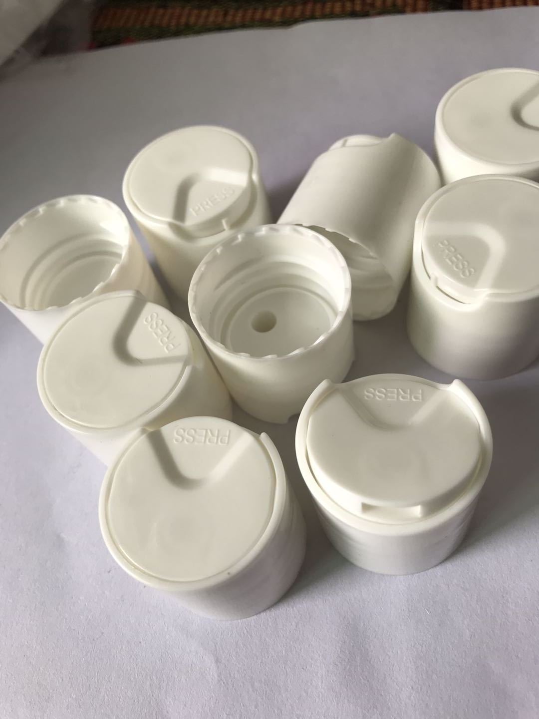 No leak short lead time plastic PP white disc cap 24/410, 28/410 for disposable hand sanitizer