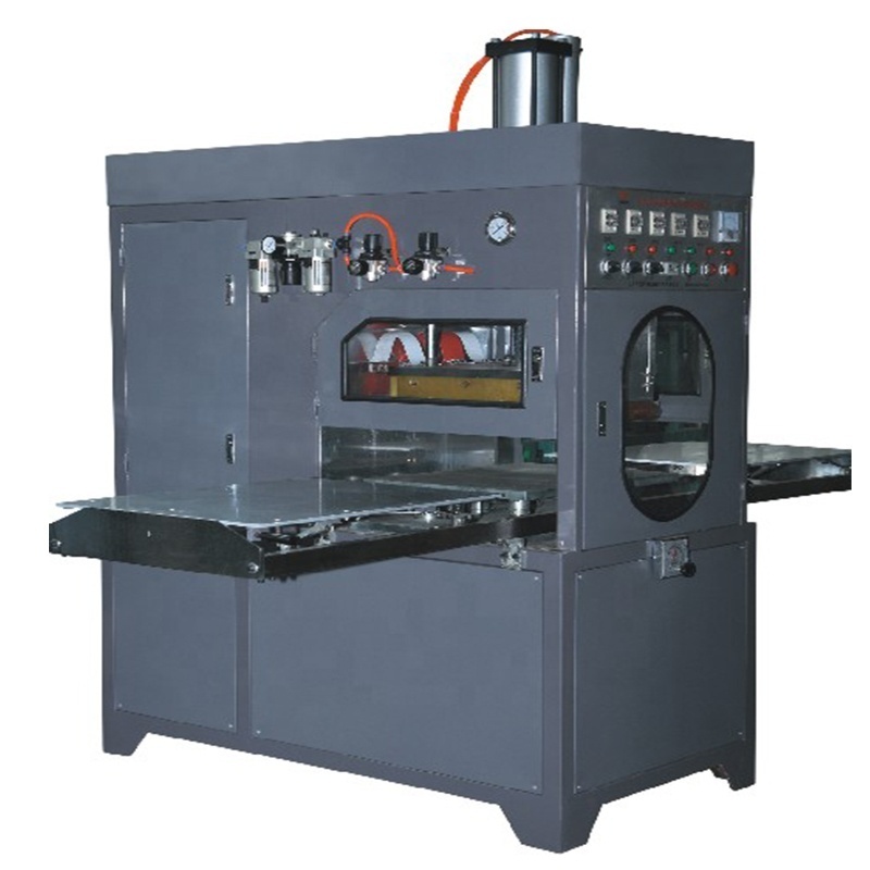 high frequency induction pvc shoes upper welding machine 8kw, push table high frequency plastic welding and cutting machine