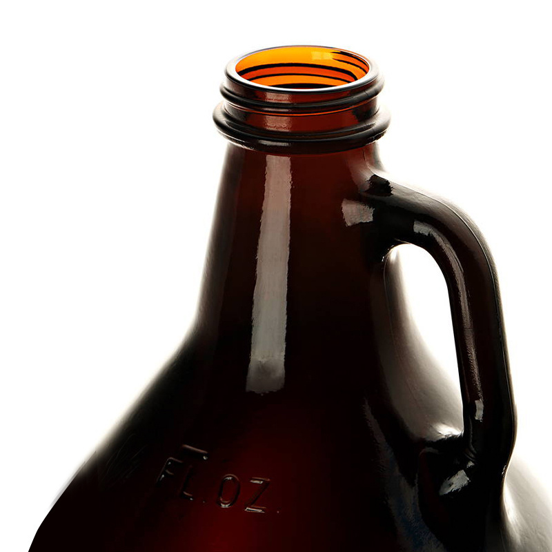 Hot selling 1 Gallon 2L 4L Amber Glass Wine Bottles California Fermenting Jug Glass Bottles for Beer Growler Soda with Black Lid