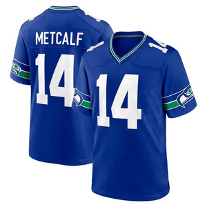 Wholesale Seattle City Stitched American Football Jersey Men's Green USA Football Team Uniform #14 Metcalf #16 Lockett