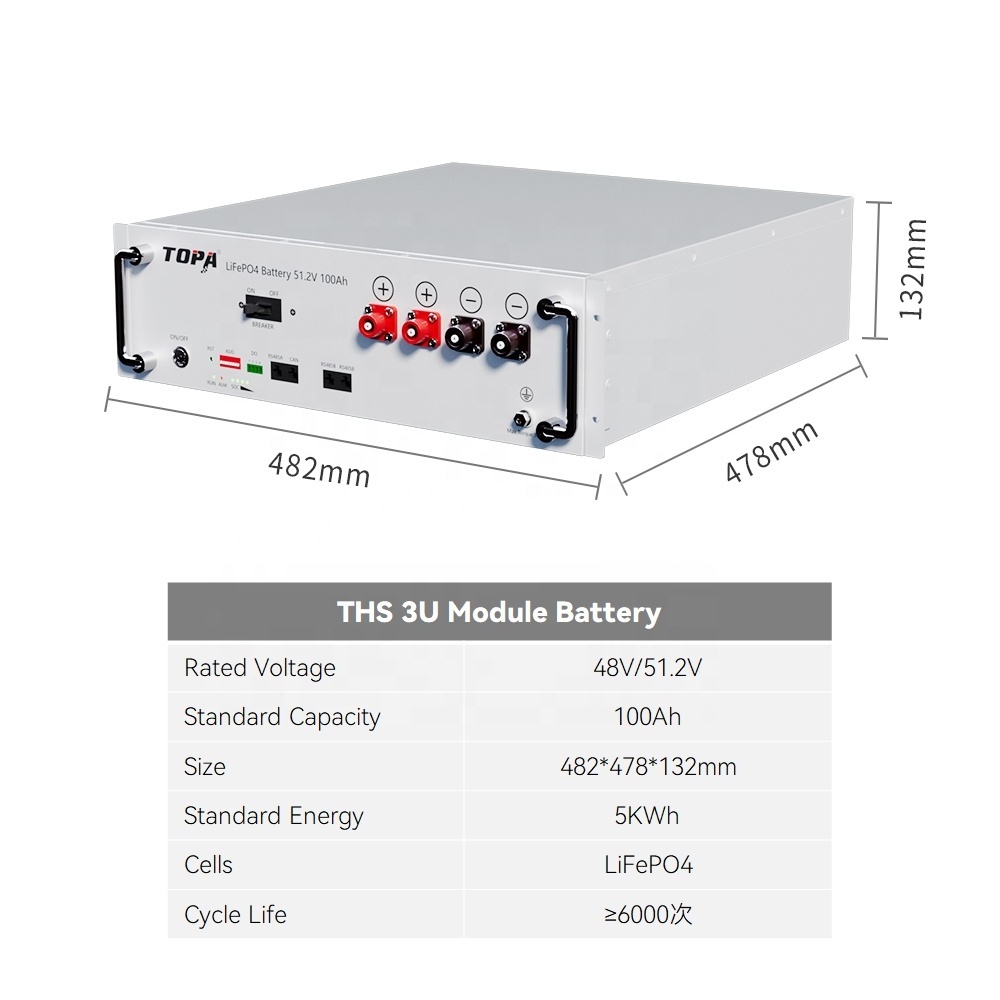 Solar Power Lithium Batteries Energy Storage Good Price 48v 51.2v Lifpo4 Battery Lithium Ion Battery 30 Kwh Home Appliances TOPA