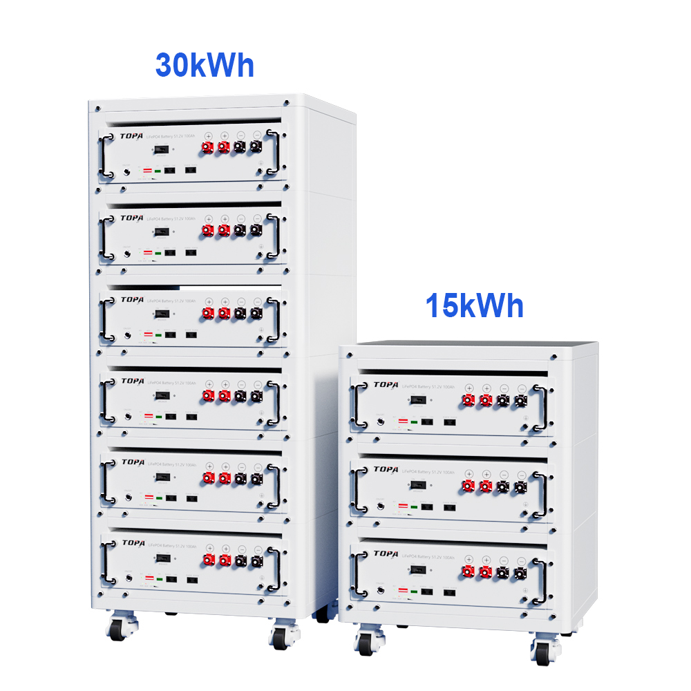 Solar Power Lithium Batteries Energy Storage Good Price 48v 51.2v Lifpo4 Battery Lithium Ion Battery 30 Kwh Home Appliances TOPA