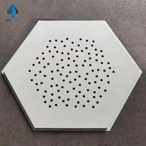 ACEPLATE Ceiling Lay in Ceiling Panel New Product Hexagon Design Metal ACE-FC Suspended Ceiling Tile Customs' Color Is Available