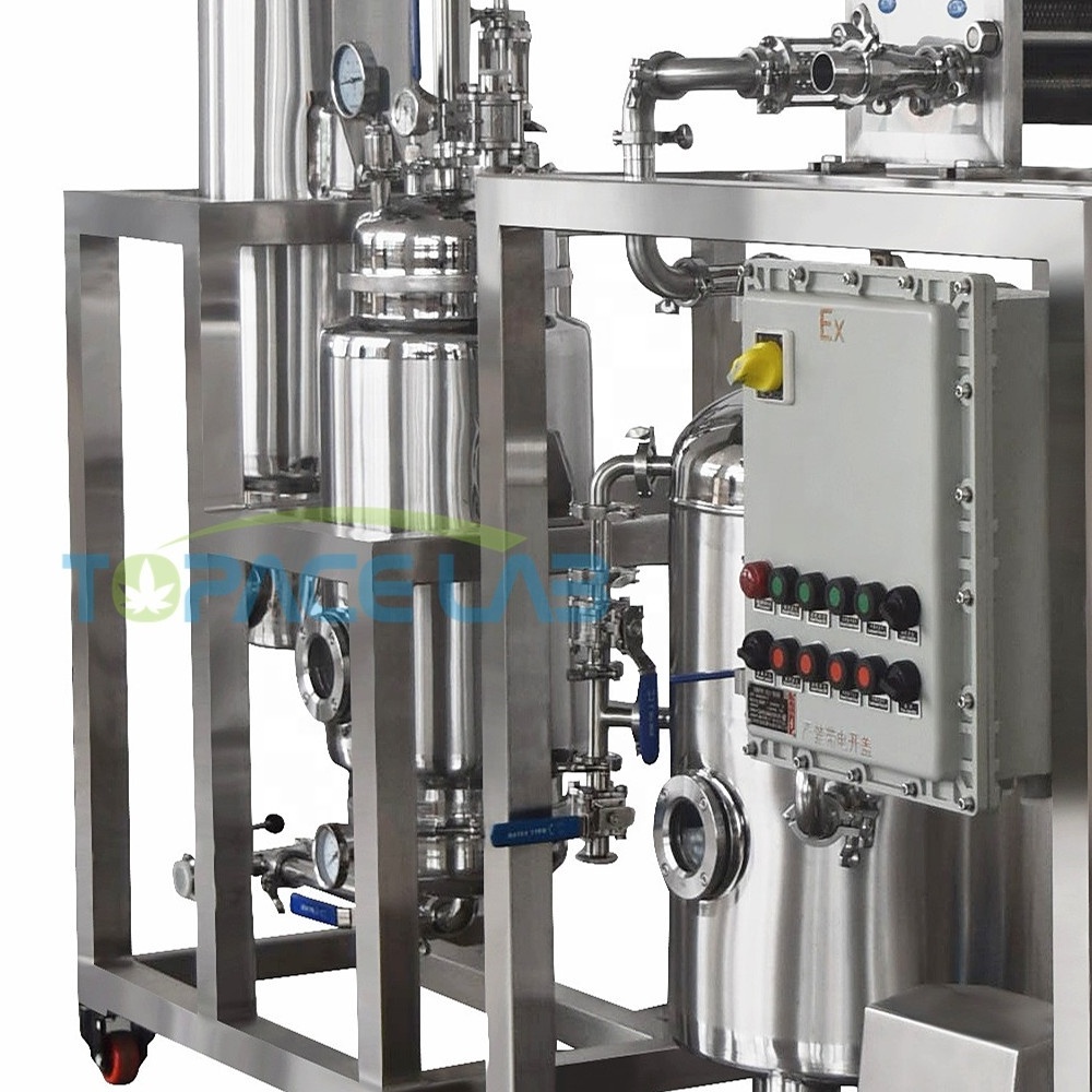 Topacelab Ethanol Recovery Machine 100-1000l/h Falling Film Evaporator Solvent Recovery Unit Ethanol Solvent Recovery