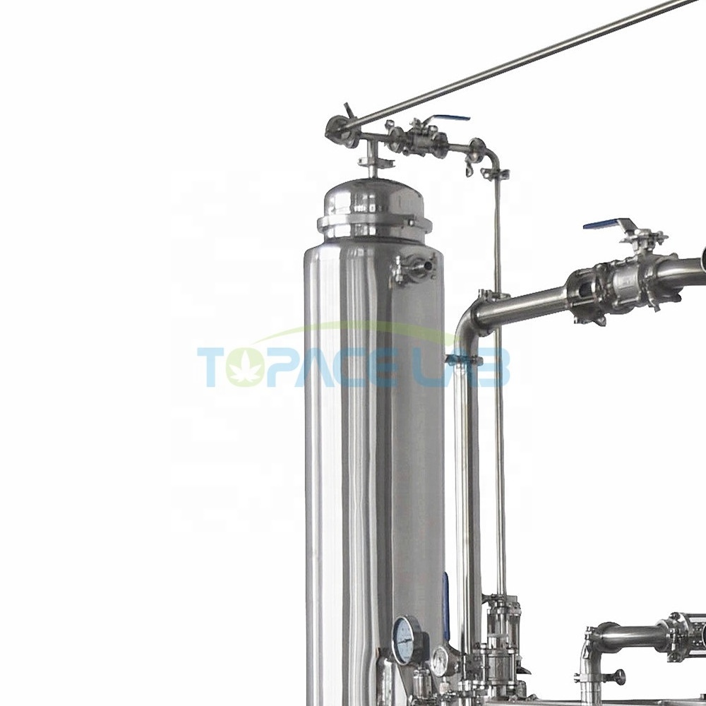 Topacelab New 100L to 1000L/h Ethanol Falling Film Evaporator Machine with Condenser Featuring Reliable Motor Components