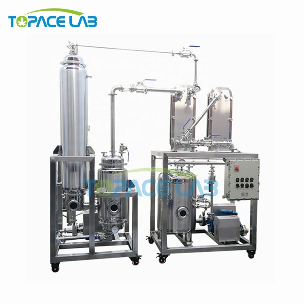 Topacelab Ethanol Recovery Machine 100-1000l/h Falling Film Evaporator Solvent Recovery Unit Ethanol Solvent Recovery