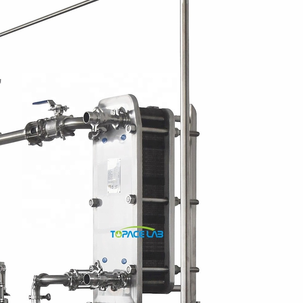 Topacelab Ethanol Recovery Machine 100-1000l/h Falling Film Evaporator Solvent Recovery Unit Ethanol Solvent Recovery