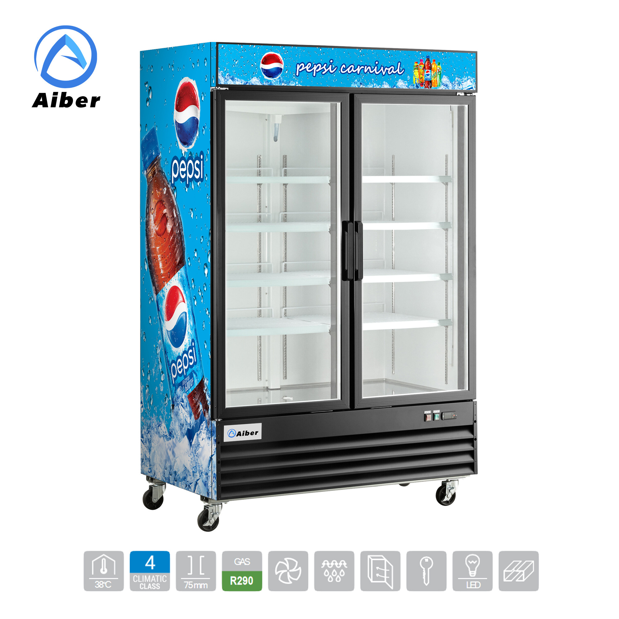 Hot Selling pepsi refrigerator bar chiller beer cooler fridge display fridge vertical freezer