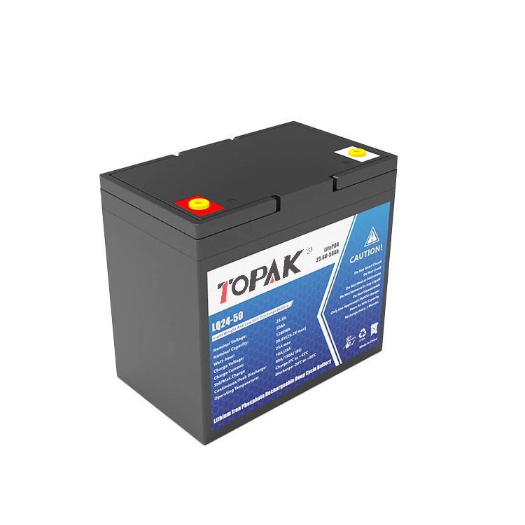 TOPAK 50Ah 24V Lithium Battery Electric Vehicles Battery Rechargeable 24V Electric Motorcycle Batteries