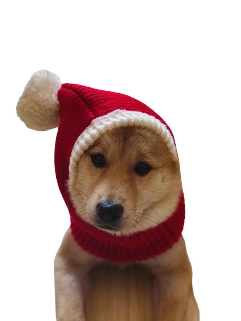 Factory wholesale Red Santa Dog Hat Winter Pet Dog Accessories New Year Happy Pet Hat Dog Costume Christmas Hat for Cats Reindee