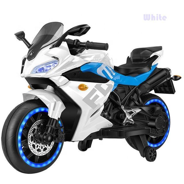 2022 Cute Design Child Electric Motorcycle Girls Toy Electric Ride On Cars White Pink Red Blue Battery Powered 12V