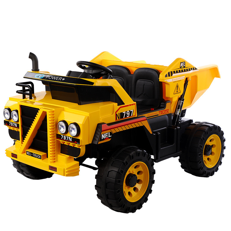 Ride on Car 12 Volt Remote Control Electric Toy Cars Construction Truck Excavator Car Hot Sale Wholesale Children Battery Unisex