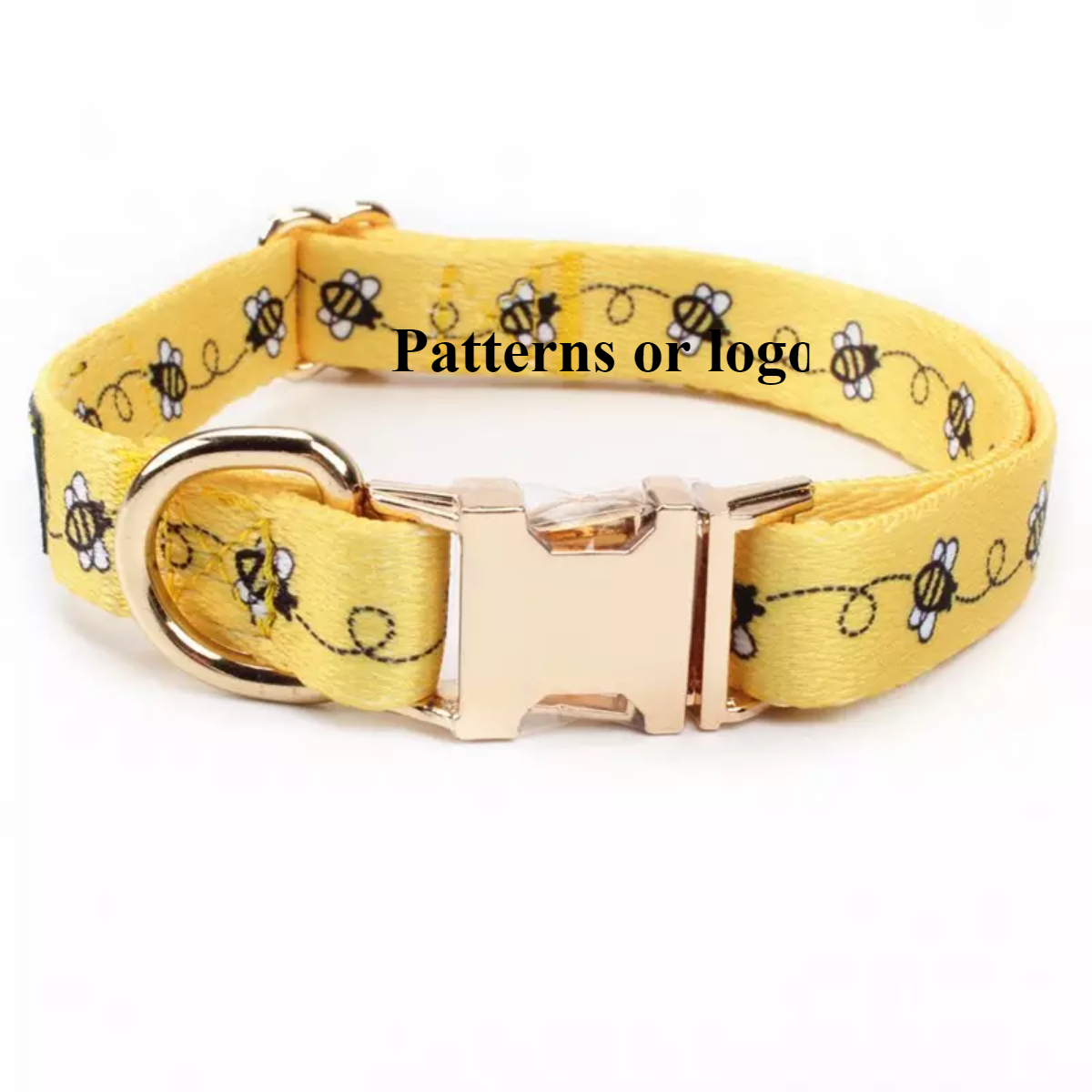 Factory  Luxury Designer Custom Dog Collar Metal Buckle Hardware Personalized Sublimation Gold Pet Dog Collar Manufacturer