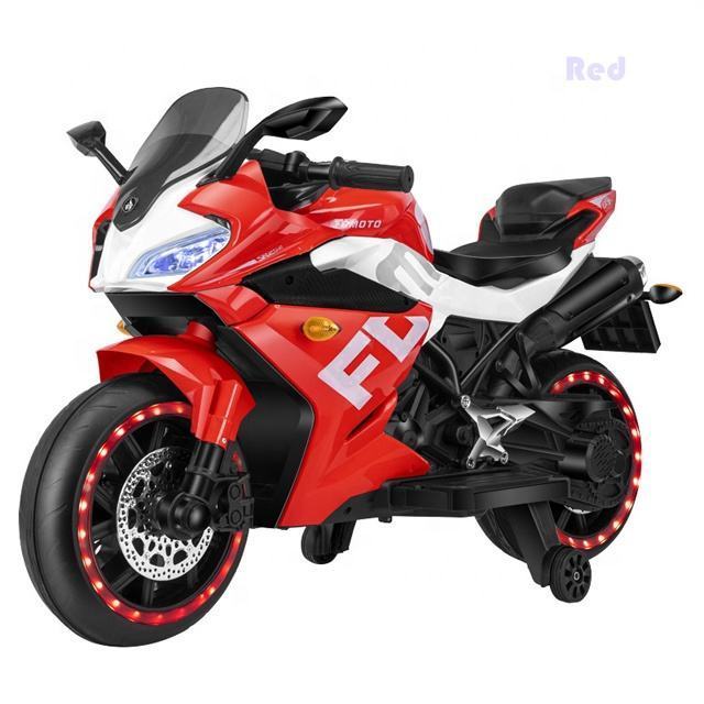 2022 Cute Design Child Electric Motorcycle Girls Toy Electric Ride On Cars White Pink Red Blue Battery Powered 12V