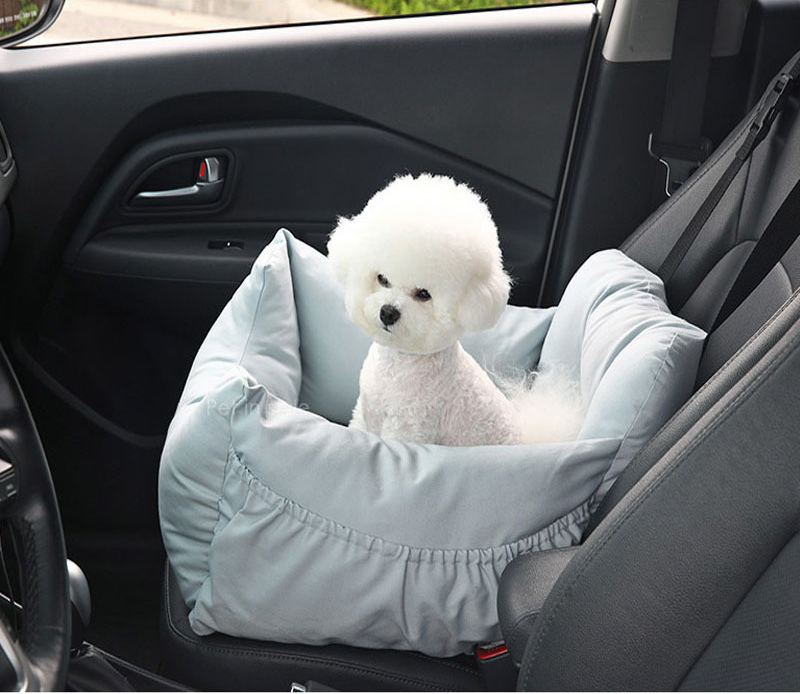 2023 Petdom Center Console Dog Car Seat for Small Pets Portable and Washable Center Console Dogs and Cats Car Seat