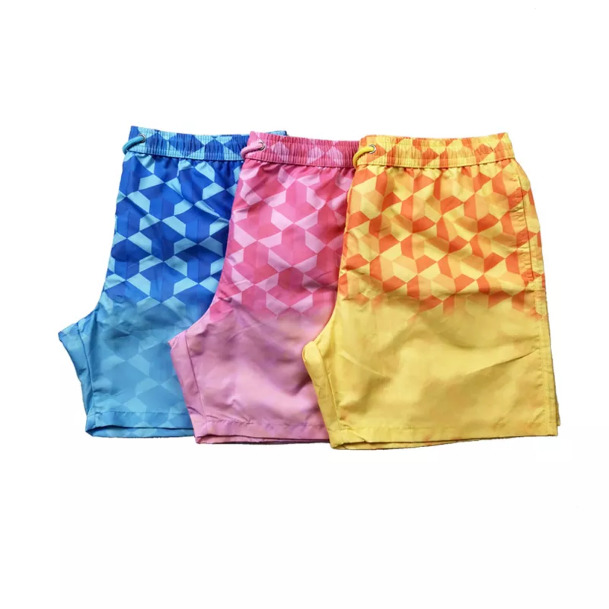 Custom Wholesales Swimwear Men Quick Dry Color Changing Swimwear Shorts Design Your Own Swim Trunks for Men