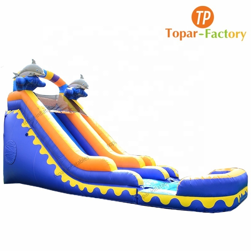 Commercial Grade Bounce Moonwalk Blow Up China Backyard Inflatable Water Slide With Swimming Pool