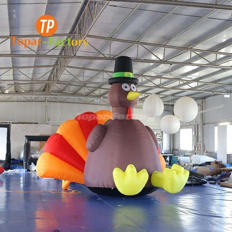 Topar-Inflatable Big Balloons Animal Mascot Turkey Inflatable For Thanksgiving Day