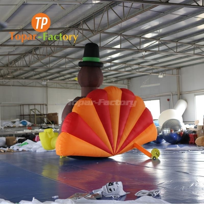 Topar-Inflatable Big Balloons Animal Mascot Turkey Inflatable For Thanksgiving Day