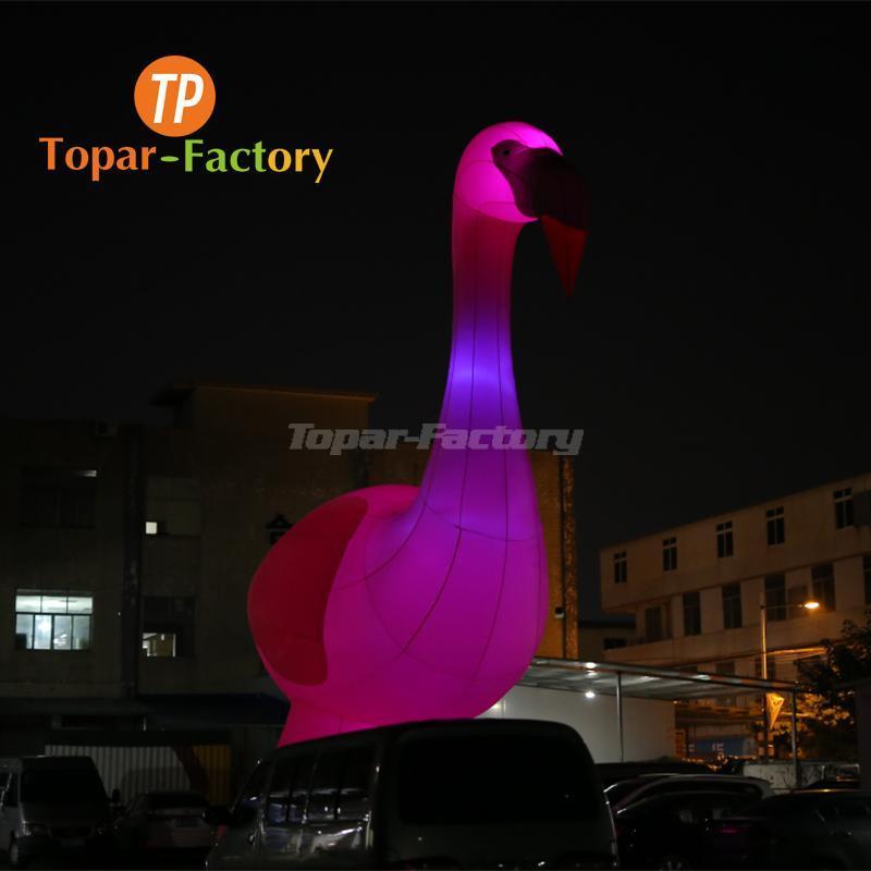 Large Decorative Animals Cartoon Inflatable Flamingo Model Balloon For Carnival Float Parade