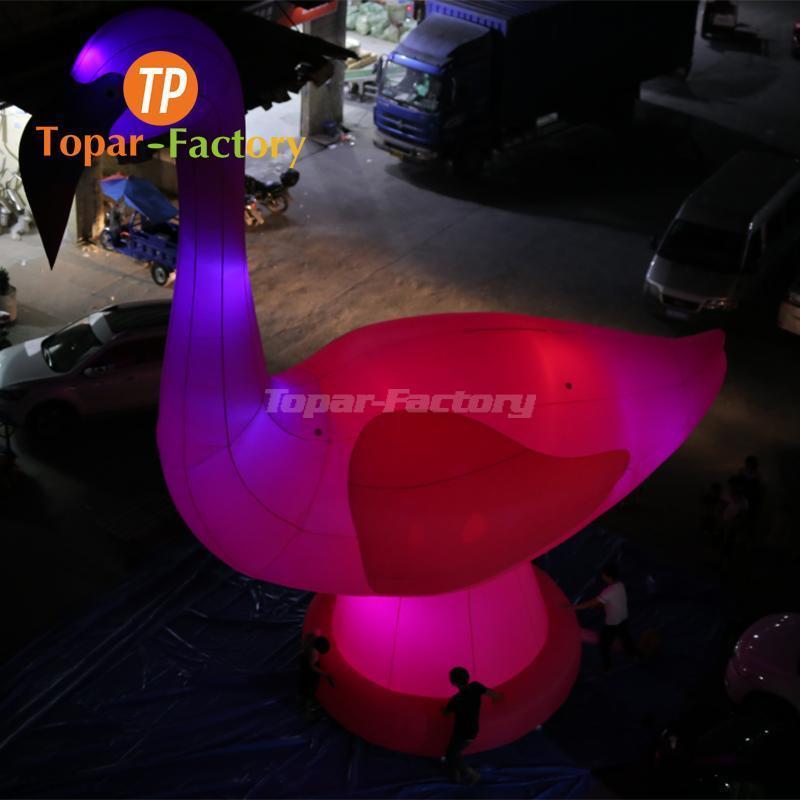 Large Decorative Animals Cartoon Inflatable Flamingo Model Balloon For Carnival Float Parade