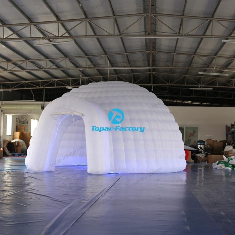 5m meters white large yurt tent inflatable igloo with tunnel for sale