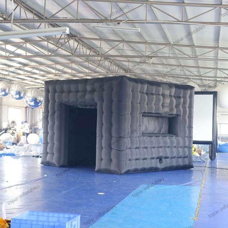 TOPAR Commercial Black Portable Club Tent Inflatable Cube Party Tent Inflatable Nightclub For Sale