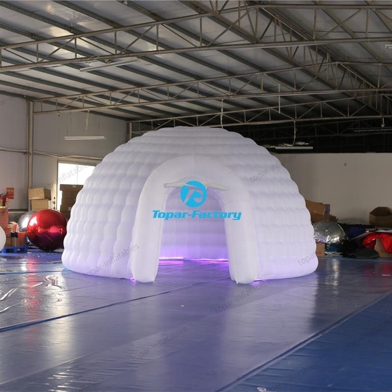 5m meters white large yurt tent inflatable igloo with tunnel for sale