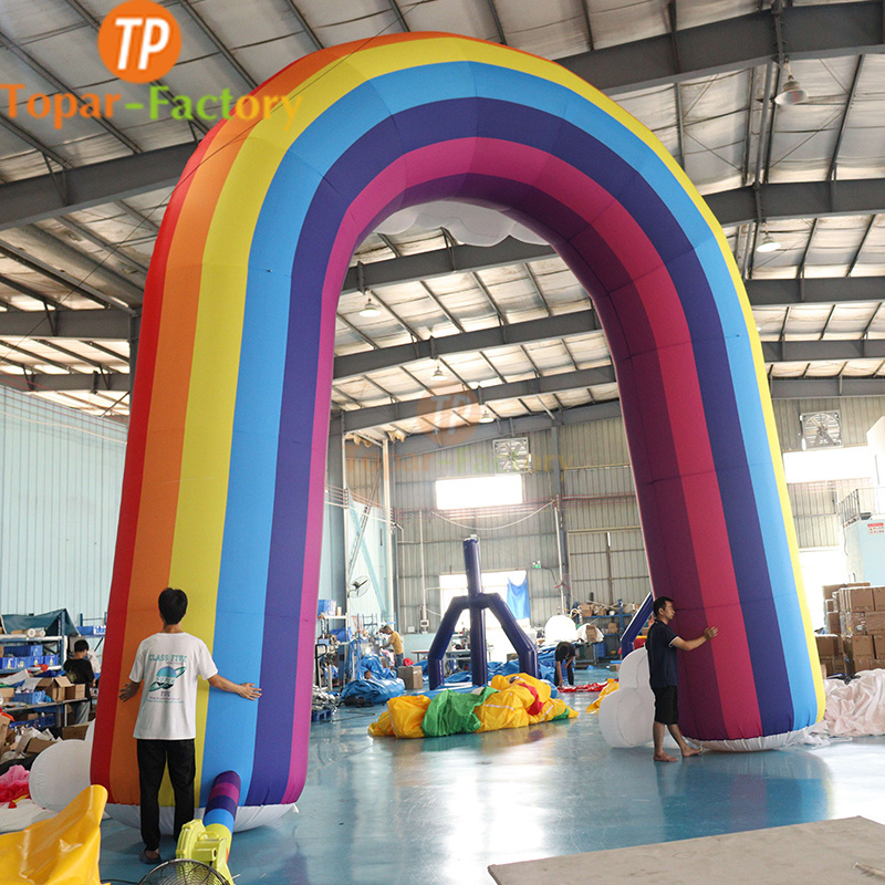 High Quality Best Price Colorful Inflatable Round Arch Outdoor Event Advertising Inflatable Rainbow Arch