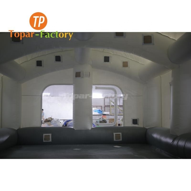 TOPAR Inflatable Paint Booth 9x5x3mH with Blowers Professional Inflatable Spray Booth Portable Car Painting Booth Tent