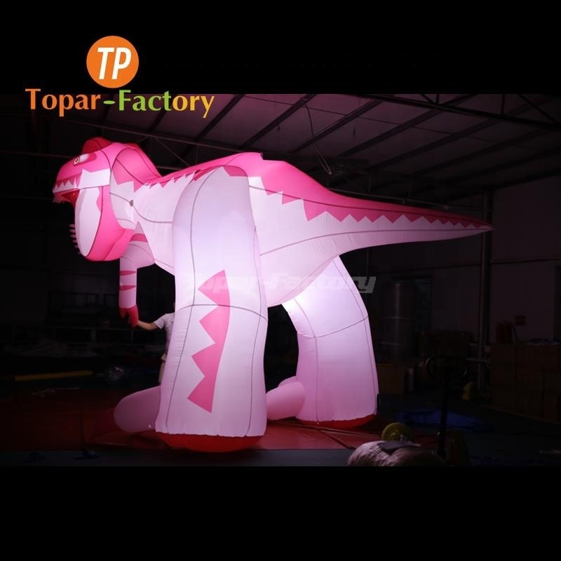 Popular Giant Inflatable Animal Led Lighting T-Rex Dragon For Parade Cartoon Dinosaur Inflatable Model For Display