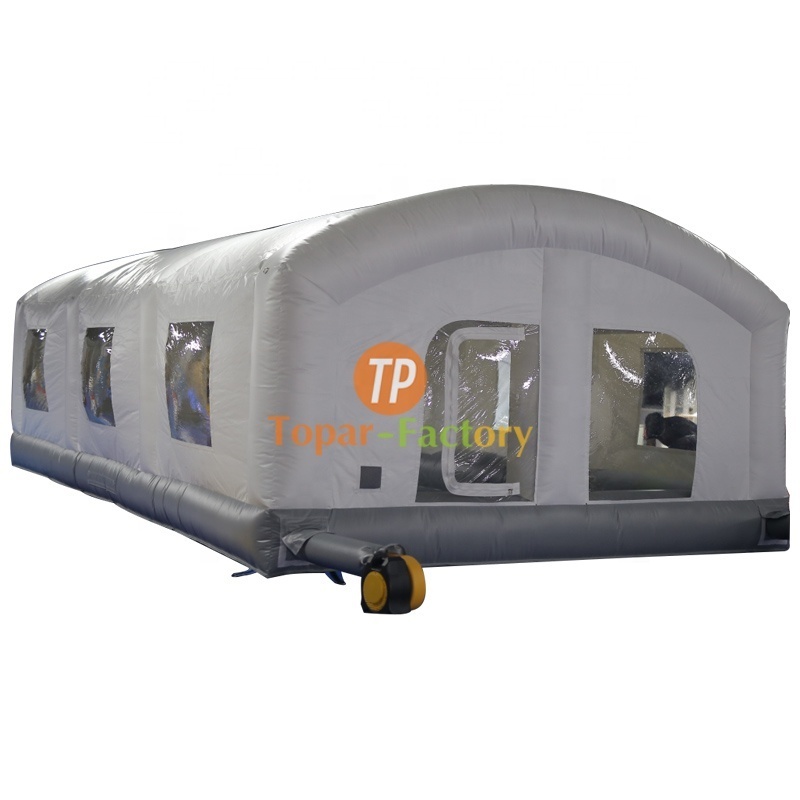 TOPAR Inflatable Paint Booth 9x5x3mH with Blowers Professional Inflatable Spray Booth Portable Car Painting Booth Tent