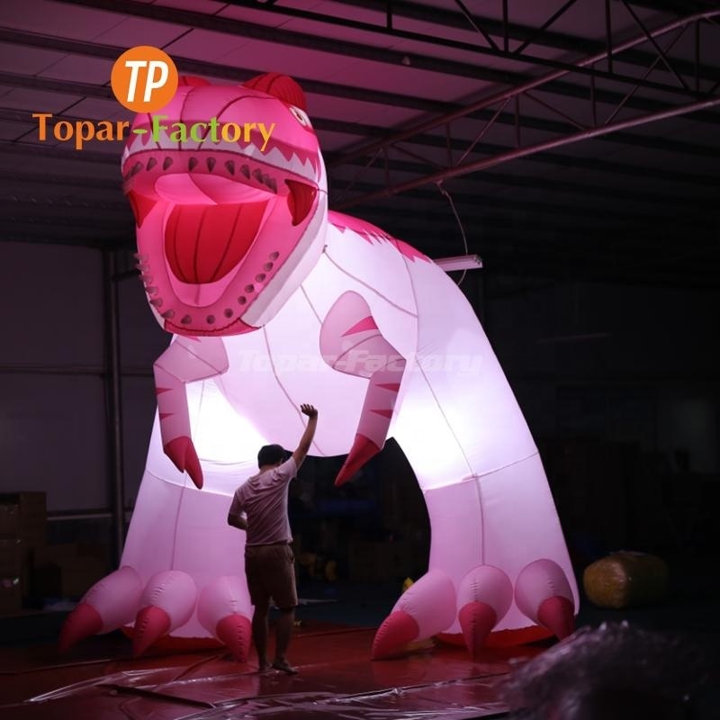 Popular Giant Inflatable Animal Led Lighting T-Rex Dragon For Parade Cartoon Dinosaur Inflatable Model For Display