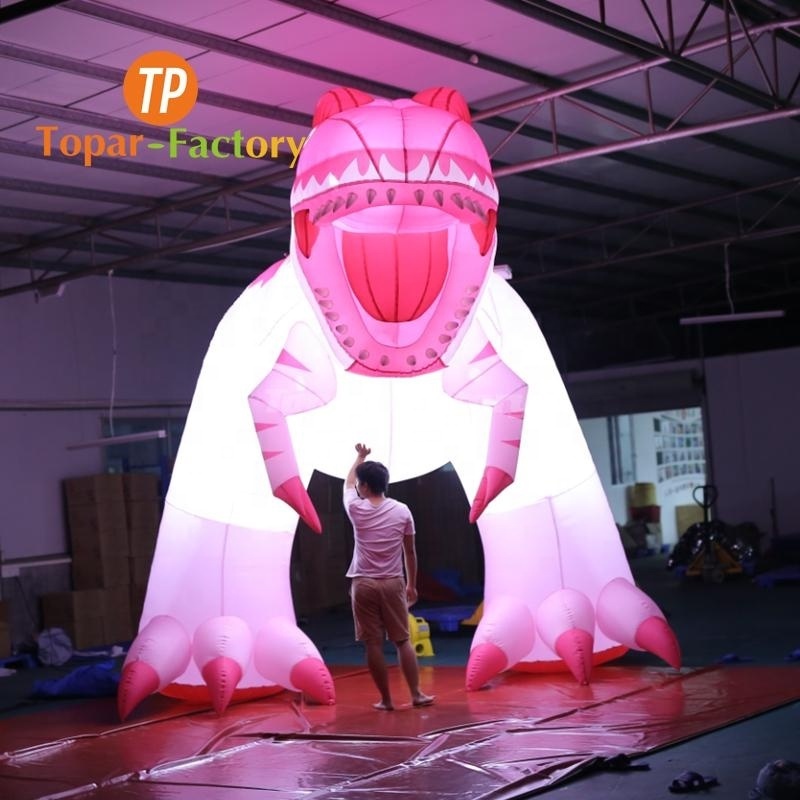 Popular Giant Inflatable Animal Led Lighting T-Rex Dragon For Parade Cartoon Dinosaur Inflatable Model For Display