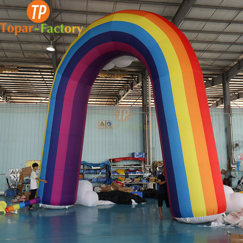 High Quality Best Price Colorful Inflatable Round Arch Outdoor Event Advertising Inflatable Rainbow Arch