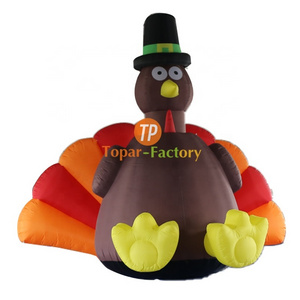 Topar-Inflatable Big Balloons Animal Mascot Turkey Inflatable For Thanksgiving Day