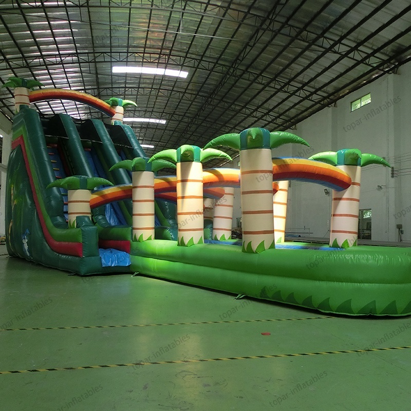 Commercial Grade Bounce Moonwalk Blow Up China Backyard Inflatable Water Slide With Swimming Pool