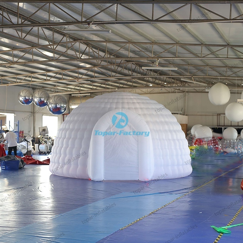 5m meters white large yurt tent inflatable igloo with tunnel for sale