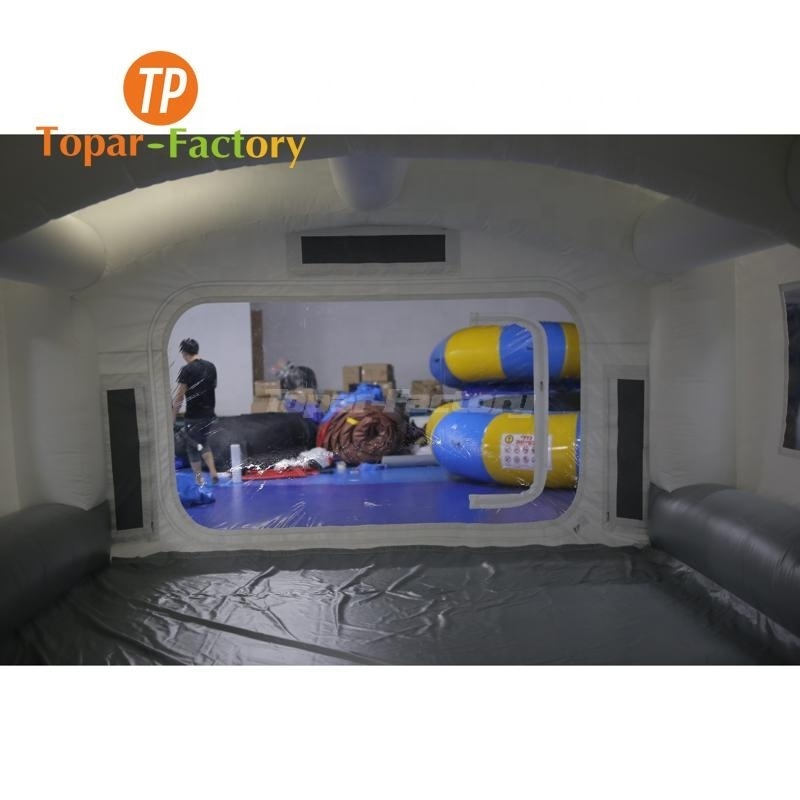 TOPAR Inflatable Paint Booth 9x5x3mH with Blowers Professional Inflatable Spray Booth Portable Car Painting Booth Tent