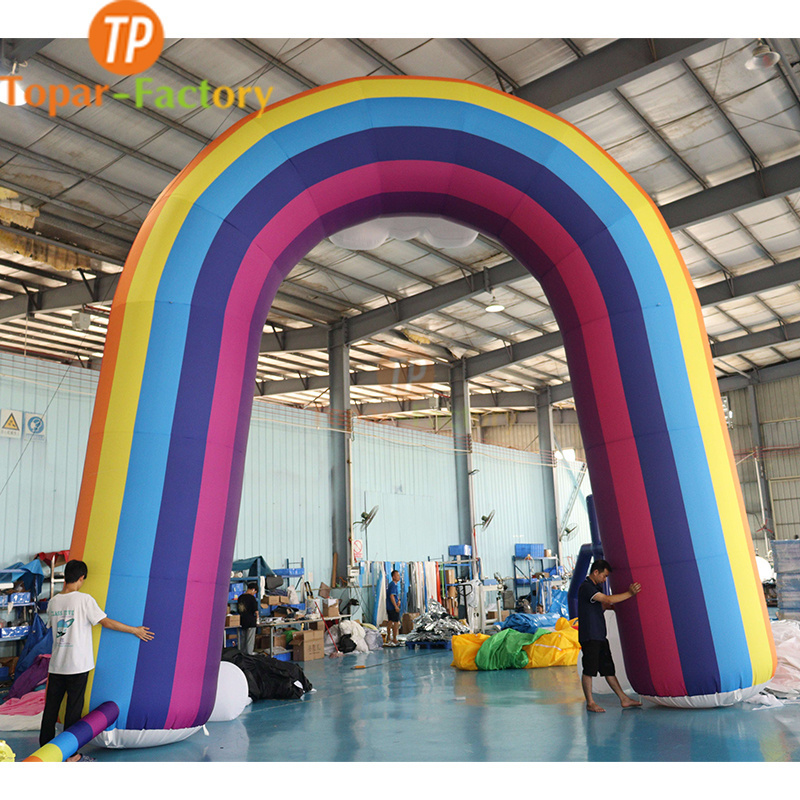 High Quality Best Price Colorful Inflatable Round Arch Outdoor Event Advertising Inflatable Rainbow Arch