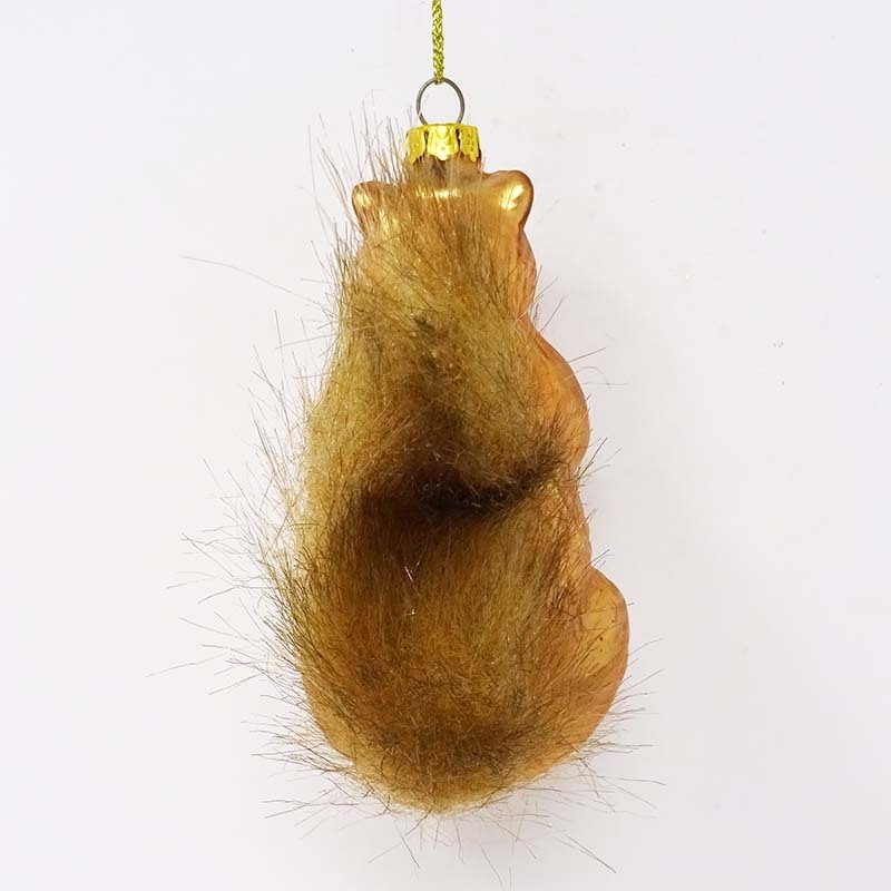 Wholesale handmade glass ornaments squirrel gnawing pine cone pendant