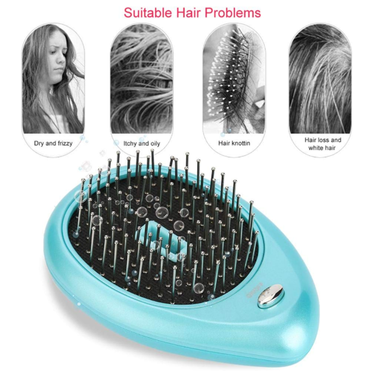 2022 New Product Ion Hairdressing Hair Brush Electric Vibrating Massage Comb Anti-Static Mini Straightening Hair Comb