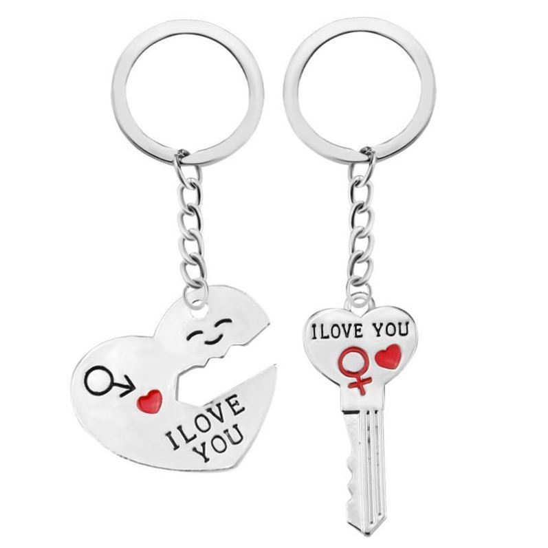 2024 Designs Stainless Steel Mens Jewelry heart key couple Necklace