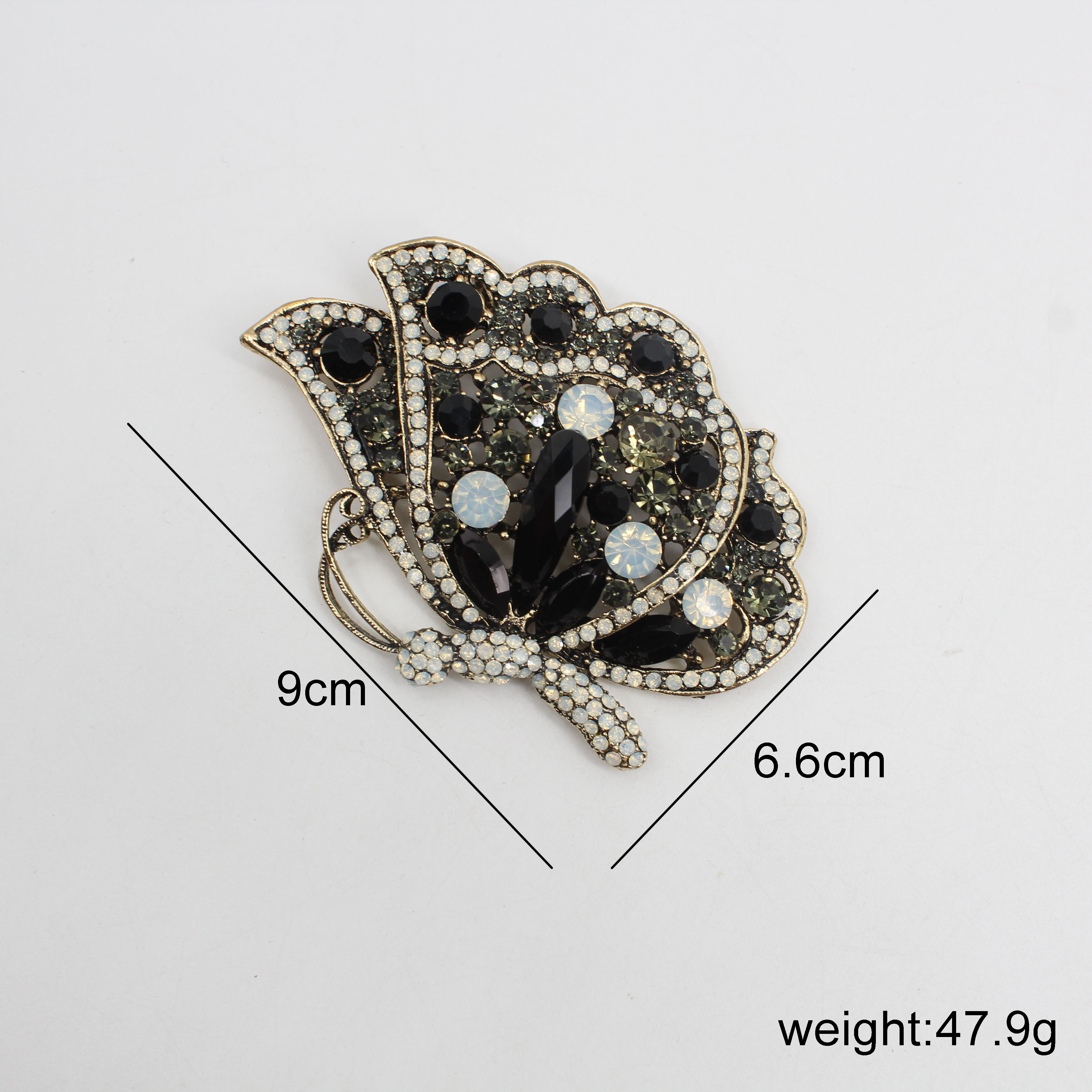 2024 Jacho Newest Crystal Butterfly Brooch Women Jewelry Fashion Hijab Pin Suit Accessories Rhinestone Safety Brooch Pin for Women