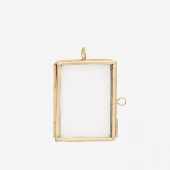 Desktop square different sizes Handmade photo frame transparent glass metal photo frame