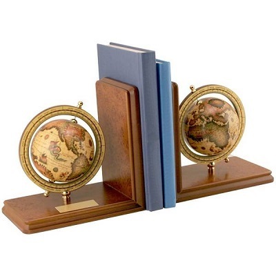 Quality Crafts Designer Custom Book Ends With Globe Home Office Library Decorative Book Stand Exquisite Bookends