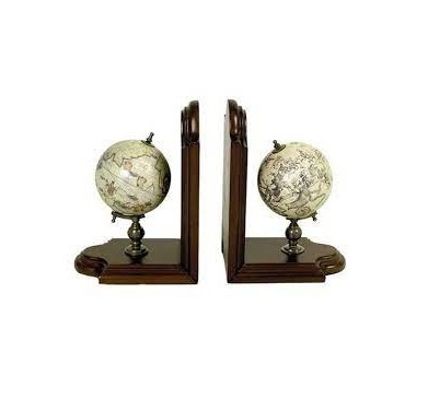 Quality Crafts Designer Custom Book Ends With Globe Home Office Library Decorative Book Stand Exquisite Bookends