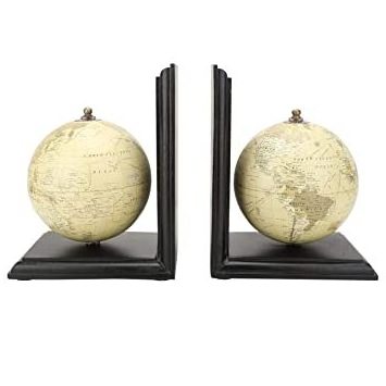 Quality Crafts Designer Custom Book Ends With Globe Home Office Library Decorative Book Stand Exquisite Bookends